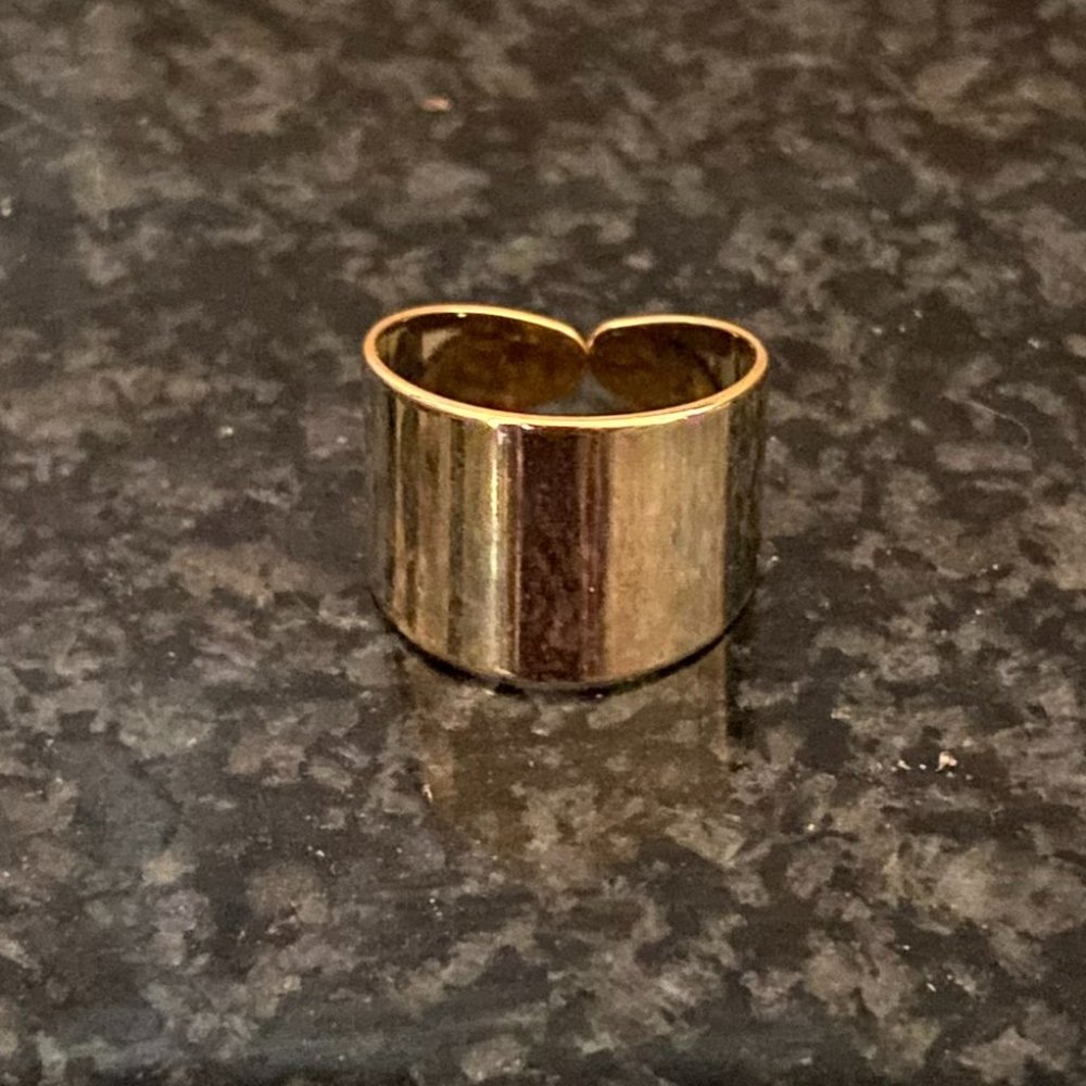 Cloverpost Solid Cuff Ring in Gold